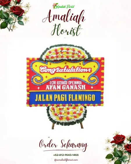 Sewa Papan Bunga Bercak Asri
